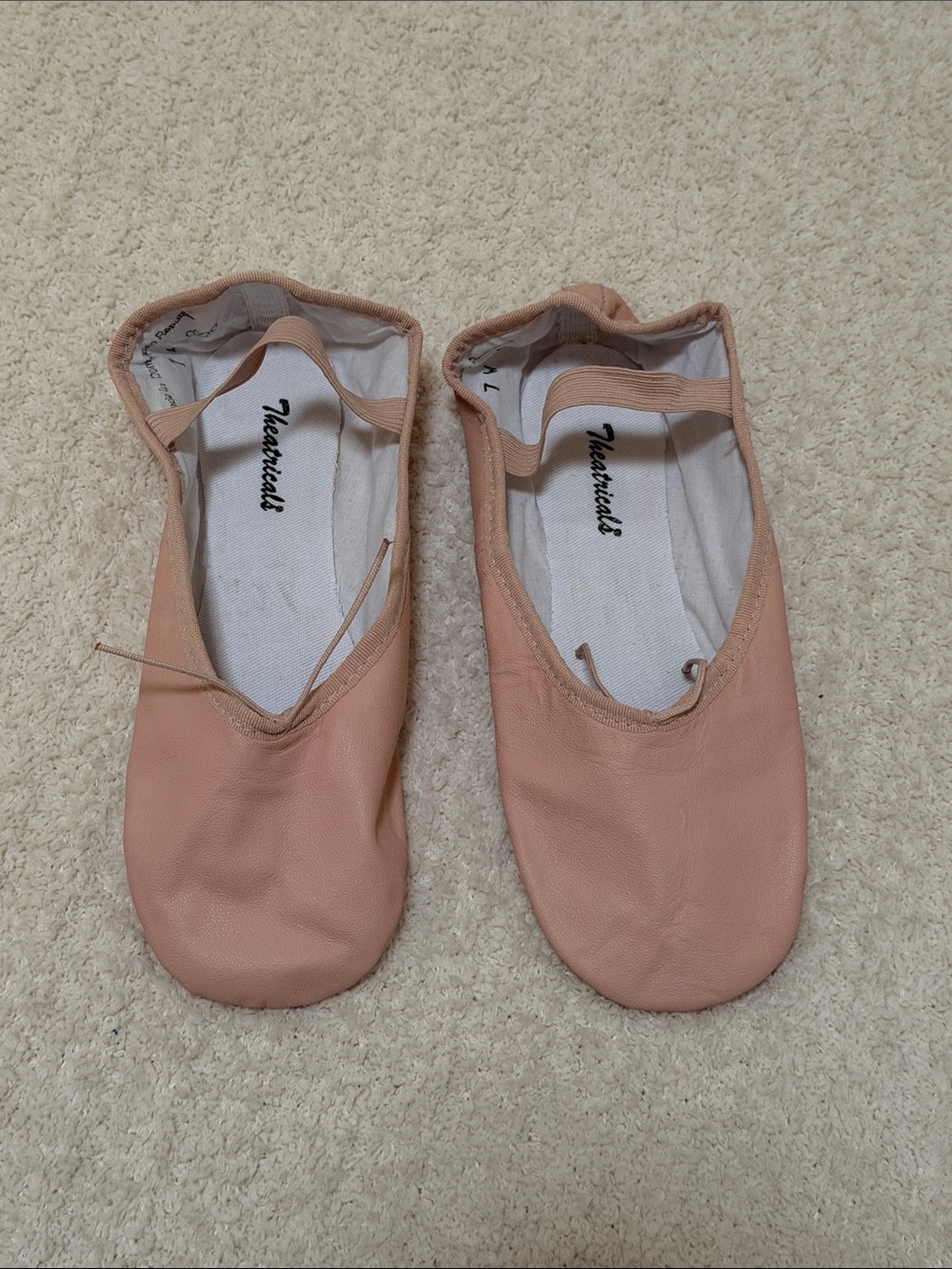 Theatricals Women's Pink Ballet Flats with Elastic Strap